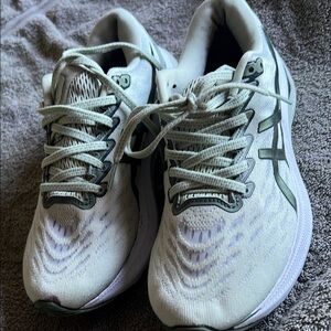 ASICS White and Gray Athletic Shoes